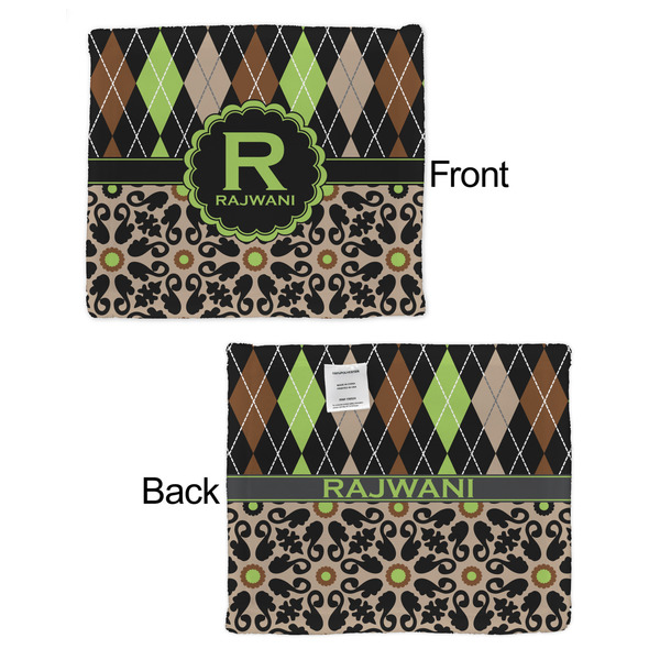 Argyle & Moroccan Mosaic Security Blanket - Front & Back View