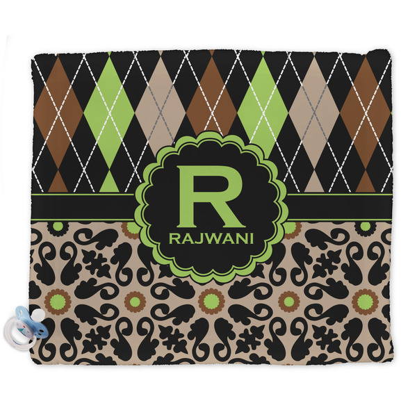 Custom Argyle & Moroccan Mosaic Security Blankets - Double Sided (Personalized)