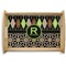 Argyle & Moroccan Mosaic Natural Wooden Tray - Small (Personalized)