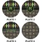 Argyle & Moroccan Mosaic Set of Lunch / Dinner Plates (Approval)