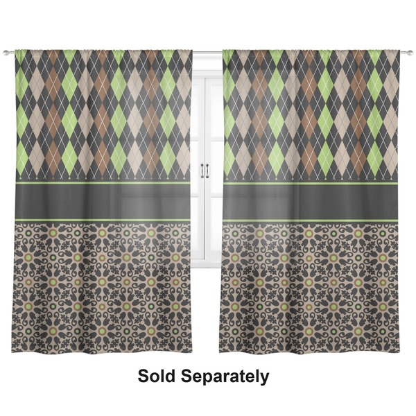 Argyle & Moroccan Mosaic Sheer Curtains