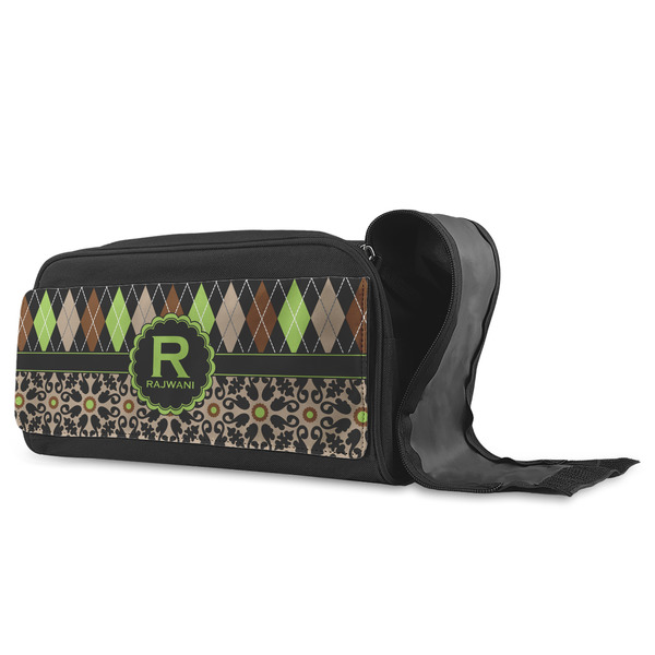 Argyle & Moroccan Mosaic Shoe Bags - ANGLE (Open)