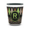 Argyle & Moroccan Mosaic Ceramic Shot Glass - 1.5 oz - Two Tone - Set of 4 (Personalized)