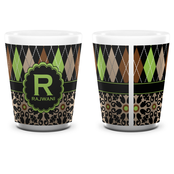 Argyle & Moroccan Mosaic Shot Glass - White - APPROVAL