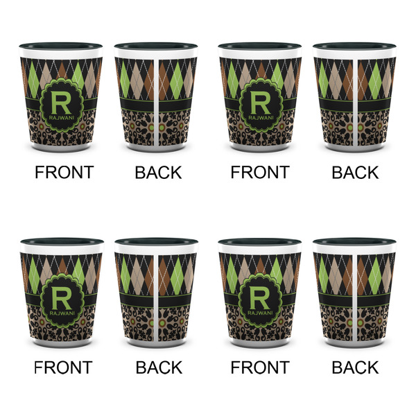 Argyle & Moroccan Mosaic Shot Glassess - Two Tone - Set of 4 - APPROVAL