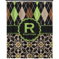 Argyle & Moroccan Mosaic Extra Long Shower Curtain - 70"x84" (Personalized)