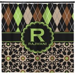 Argyle & Moroccan Mosaic Shower Curtain - Custom Size (Personalized)
