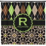 Argyle & Moroccan Mosaic Shower Curtain (Personalized)