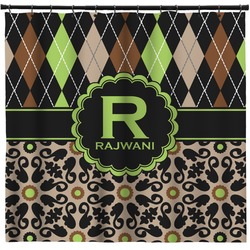 Argyle & Moroccan Mosaic Shower Curtain (Personalized)
