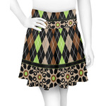 Argyle & Moroccan Mosaic Skater Skirt - Small