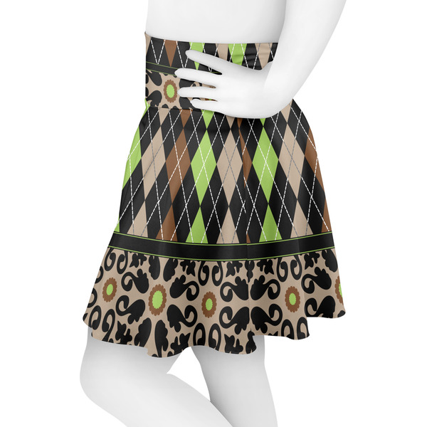 Argyle & Moroccan Mosaic Skater Skirt - Side