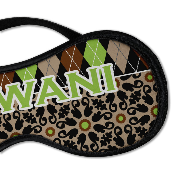 Argyle & Moroccan Mosaic Sleeping Eye Mask - DETAIL Large