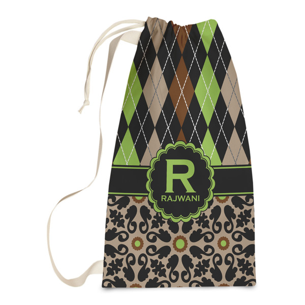 Custom Argyle & Moroccan Mosaic Laundry Bags - Small (Personalized)