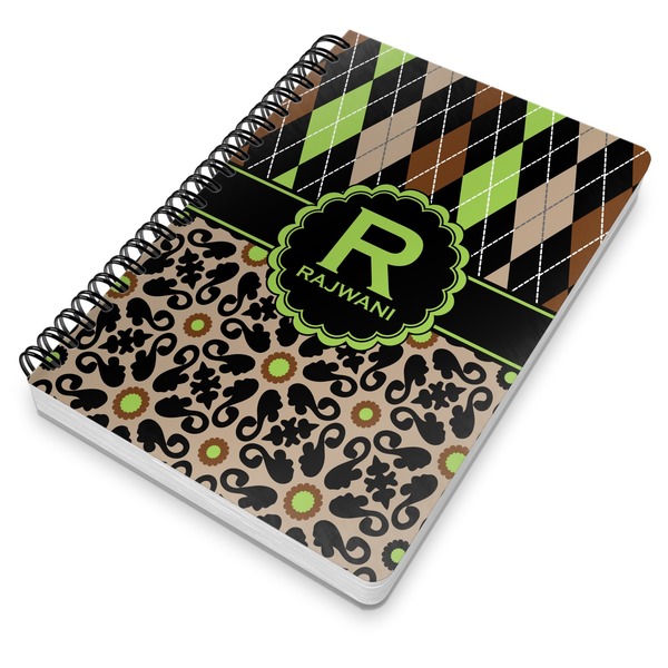 Argyle & Moroccan Mosaic Spiral Journal 7 x 10 - Main