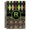 Argyle & Moroccan Mosaic Spiral Journal Large - Front View