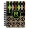 Argyle & Moroccan Mosaic Spiral Notebook - 5x7 w/ Name and Initial