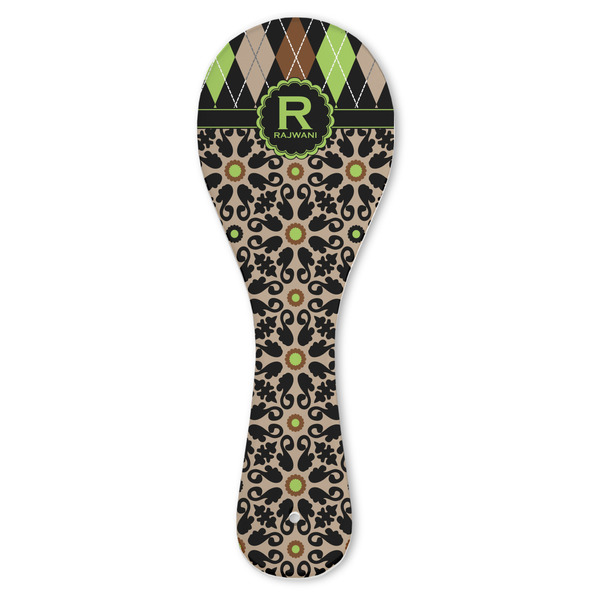 Custom Argyle & Moroccan Mosaic Ceramic Spoon Rest (Personalized)