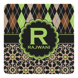 Argyle & Moroccan Mosaic Square Decal - Large (Personalized)