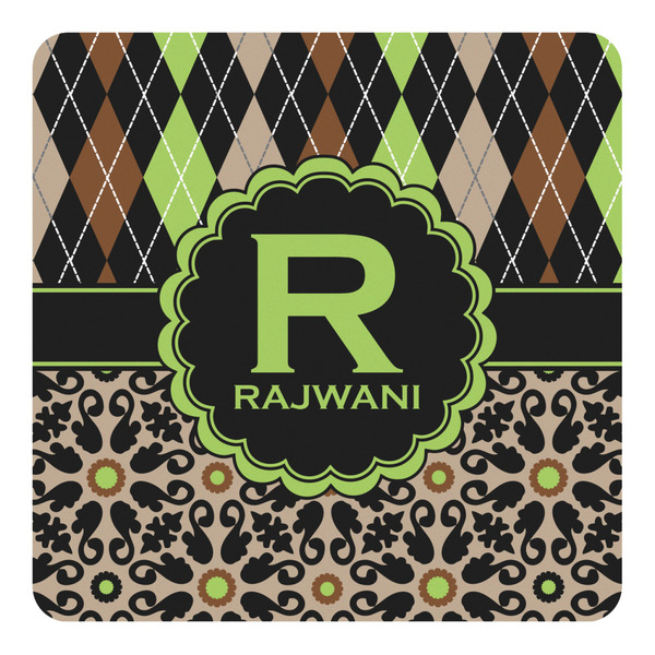 Custom Argyle & Moroccan Mosaic Square Decal - Large (Personalized)