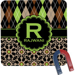 Argyle & Moroccan Mosaic Square Fridge Magnet (Personalized)