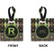 Argyle & Moroccan Mosaic Square Luggage Tag (Front + Back)
