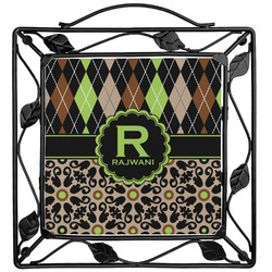 Argyle & Moroccan Mosaic Square Trivet (Personalized)