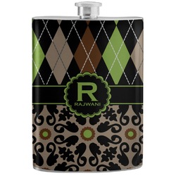 Argyle & Moroccan Mosaic Stainless Steel Flask (Personalized)