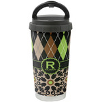 Argyle & Moroccan Mosaic Stainless Steel Coffee Tumbler (Personalized)
