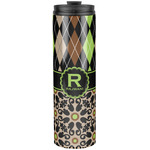 Argyle & Moroccan Mosaic Stainless Steel Skinny Tumbler - 20 oz (Personalized)