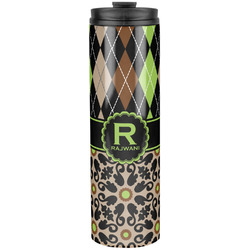 Argyle & Moroccan Mosaic Stainless Steel Skinny Tumbler - 20 oz (Personalized)