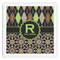 Argyle & Moroccan Mosaic Paper Dinner Napkin - Front View