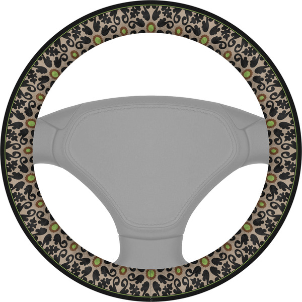 Custom Argyle & Moroccan Mosaic Steering Wheel Cover