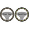 Argyle & Moroccan Mosaic Steering Wheel Cover- Front and Back