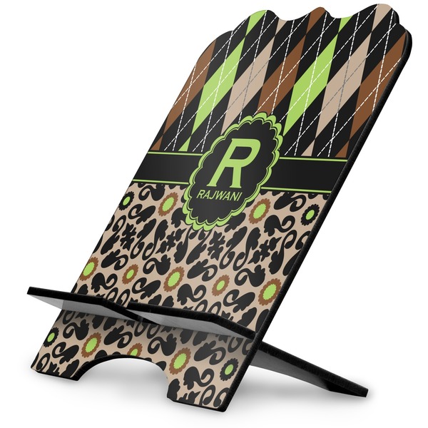 Custom Argyle & Moroccan Mosaic Stylized Tablet Stand (Personalized)