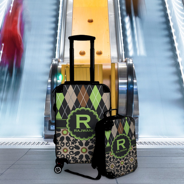 Argyle & Moroccan Mosaic Suitcase Set 4 - IN CONTEXT