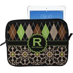 Argyle & Moroccan Mosaic Tablet Case / Sleeve - Large (Personalized)
