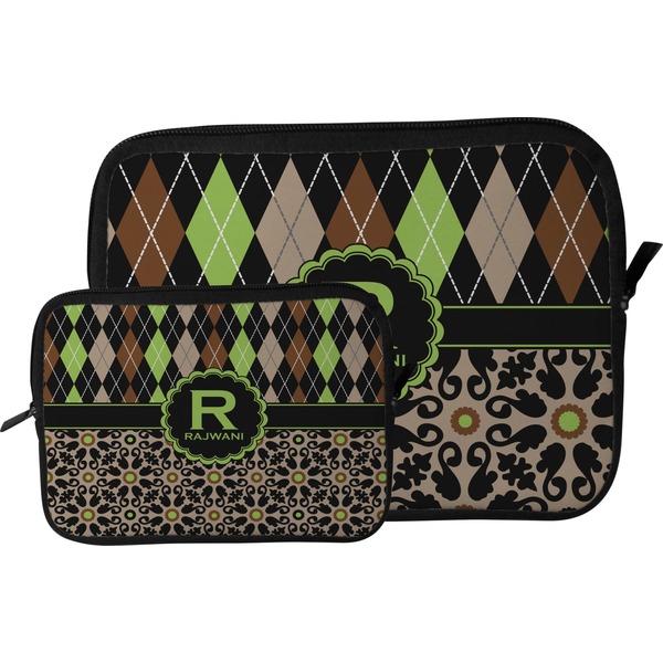 Argyle & Moroccan Mosaic Tablet Sleeve (Size Comparison)