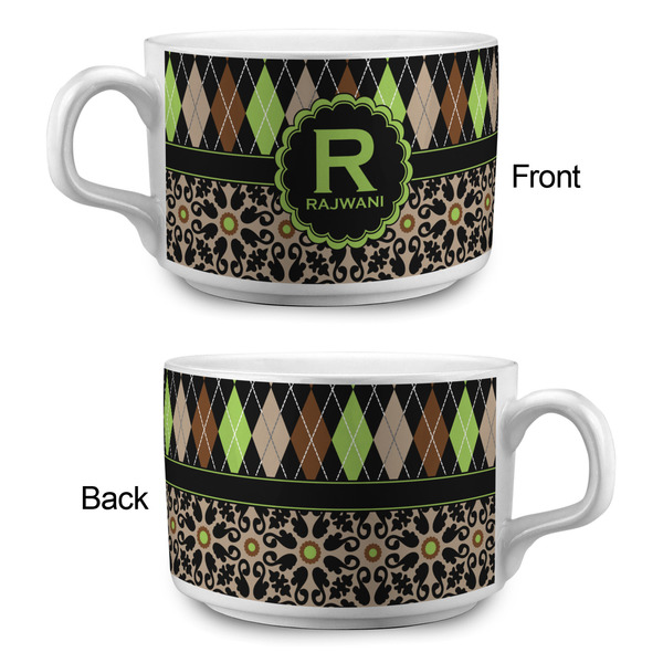 Argyle & Moroccan Mosaic Tea Cup - Single Apvl