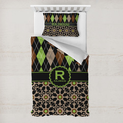 Argyle & Moroccan Mosaic Toddler Bedding w/ Name and Initial