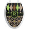 Argyle & Moroccan Mosaic Toilet Seat Decal - Elongated (Personalized)