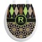 Argyle & Moroccan Mosaic Toilet Seat Decal (Personalized)