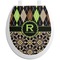 Argyle & Moroccan Mosaic Toilet Seat Decal - Round (Personalized)