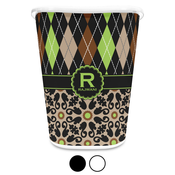 Argyle & Moroccan Mosaic Custom Waste Basket