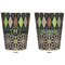 Argyle & Moroccan Mosaic Trash Can White - Front and Back - Apvl