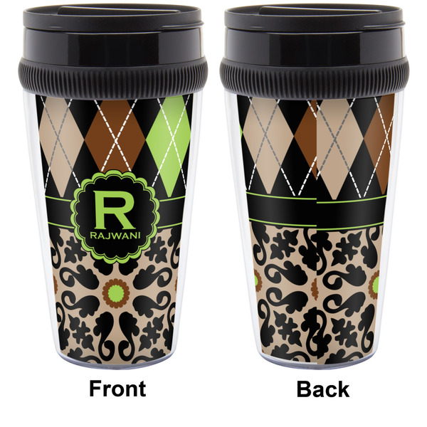 Argyle & Moroccan Mosaic Travel Mug Approval (Personalized)