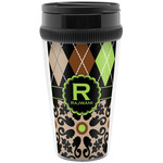 Argyle & Moroccan Mosaic Acrylic Travel Mug without Handle (Personalized)