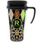 Argyle & Moroccan Mosaic Acrylic Travel Mug with Handle (Personalized)