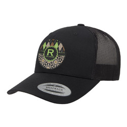 Argyle & Moroccan Mosaic Trucker Hat - Black (Personalized)