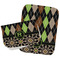 Argyle & Moroccan Mosaic Burp Cloths - Fleece - Set of 2 w/ Name and Initial