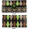 Argyle & Moroccan Mosaic Vinyl Check Book Cover - Front and Back